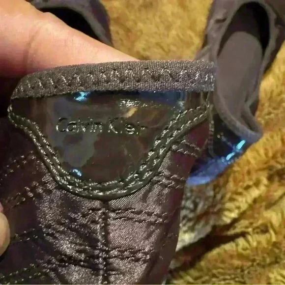 Women’s CALVIN KLEIN Kyoko Brown Stretch Ballet Flats Size 10m - Picture 10 of 11